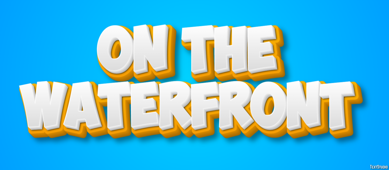 On the Waterfront Text Effect