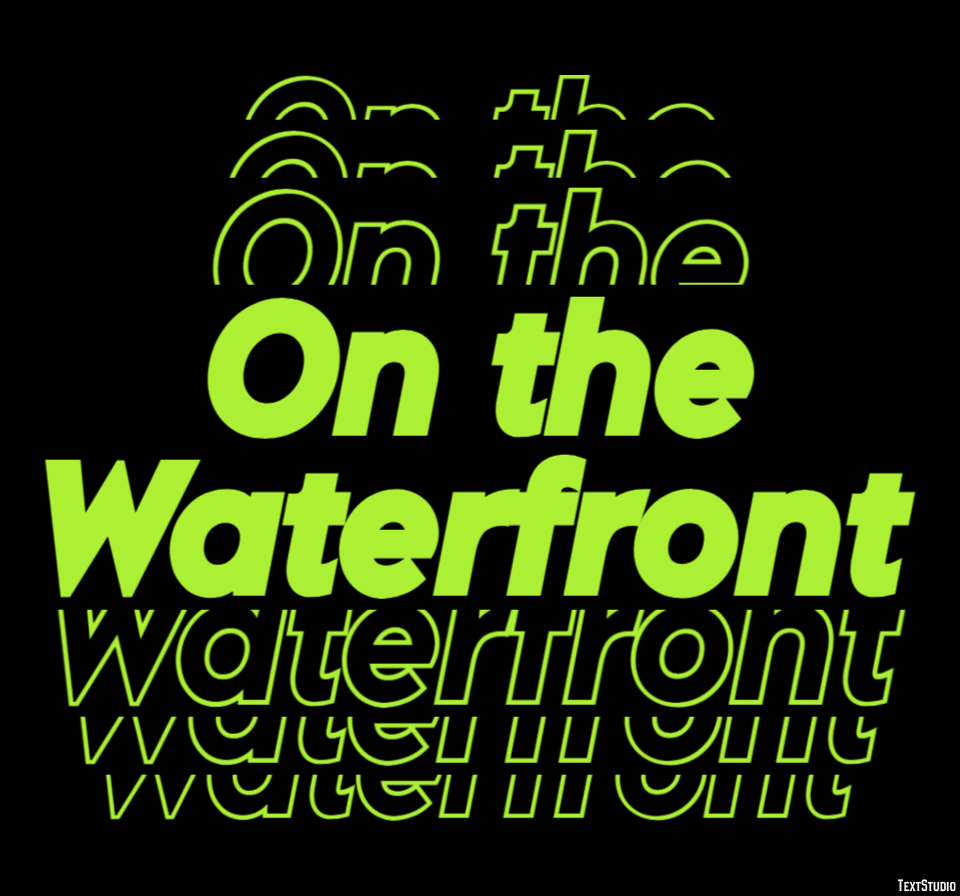 On the Waterfront Text Effect