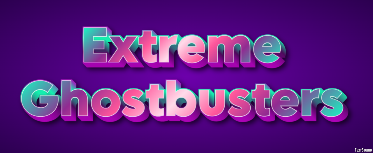 Extreme Ghostbusters Effet de Texte