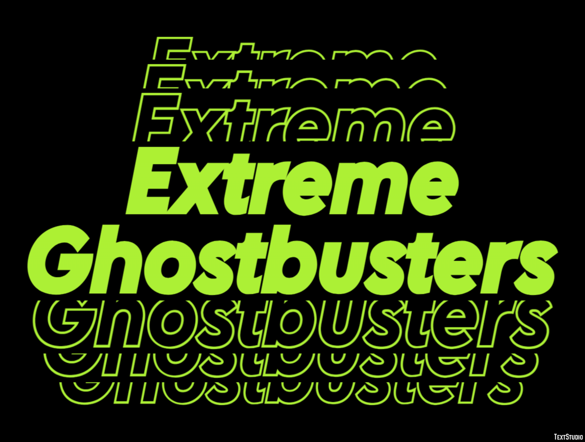 Extreme Ghostbusters Texteffekt