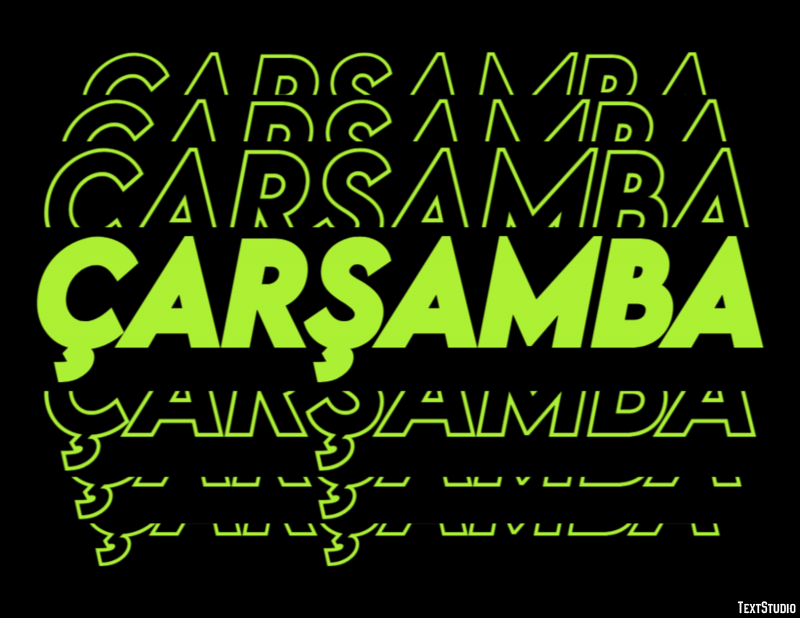 Çarşamba Effetto testo