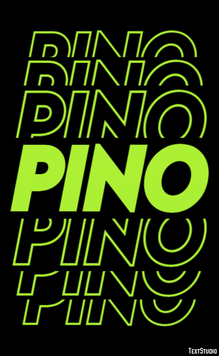 Pino Effetto testo