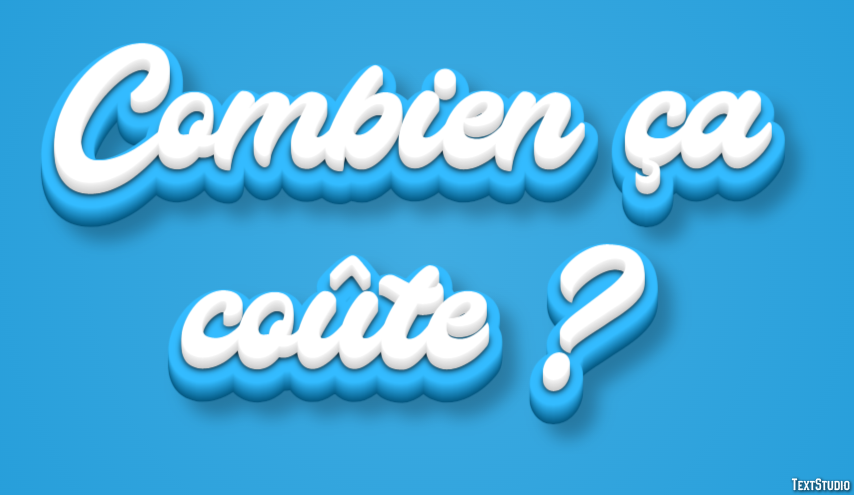 Combien ça coûte ? Efecto de Texto