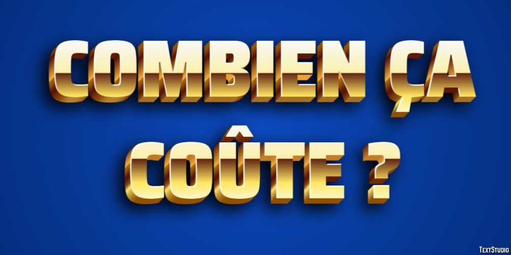 Combien ça coûte ? Effet de Texte