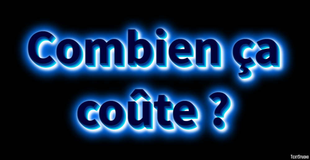 Combien ça coûte ? Effet de Texte