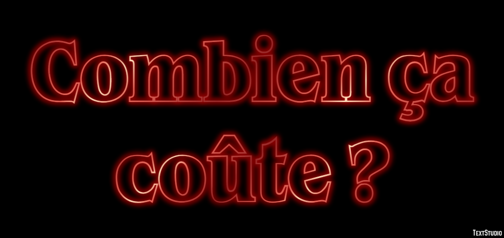 Combien ça coûte ? Efecto de Texto