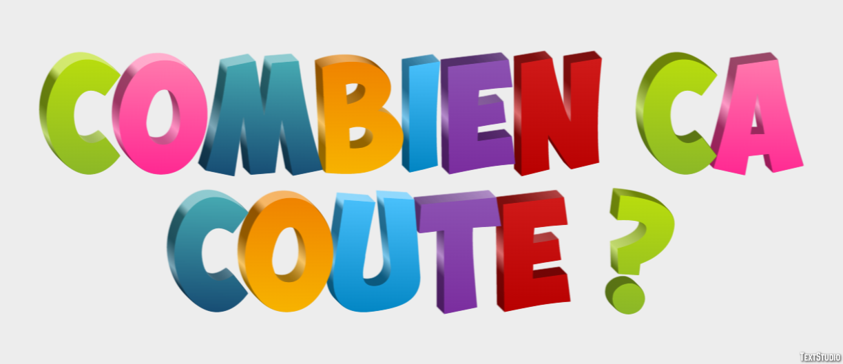 Combien ça coûte ? Efekt tekstowy