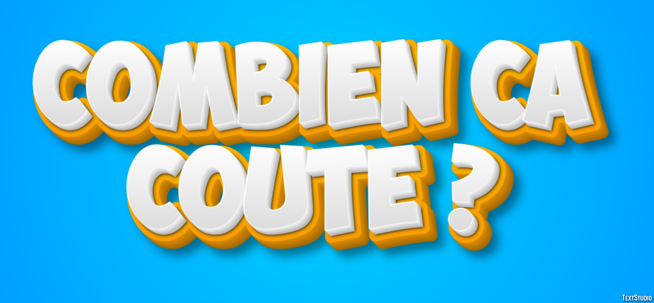 Combien ça coûte ? Efecto de Texto