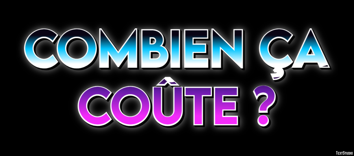 Combien ça coûte ? Efekt tekstowy