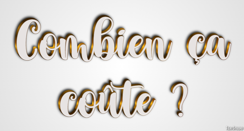 Combien ça coûte ? Effet de Texte