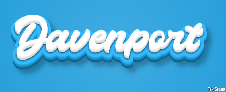 Davenport Эффект текста