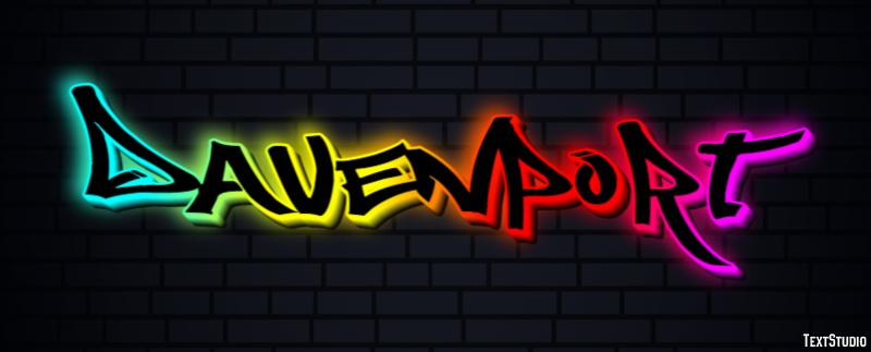 Davenport Эффект текста