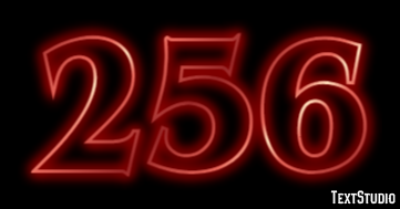 256 Text Effect