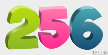 256 Text Effect