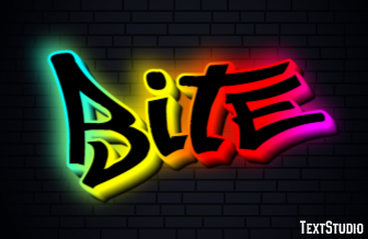 Bite Text Effect