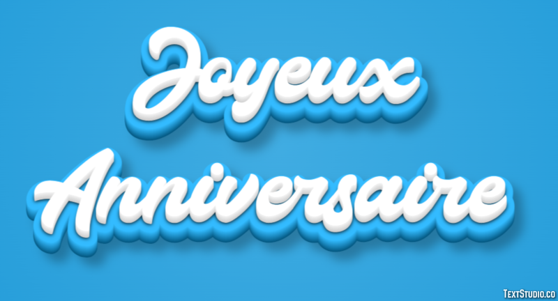 Joyeux Anniversaire Tekst Effect
