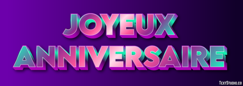 Joyeux Anniversaire Effet de texte