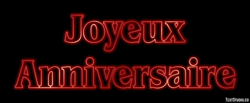 Joyeux Anniversaire Tekst Effect