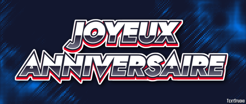 Joyeux Anniversaire Effetto testo