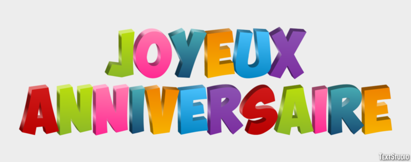 Joyeux Anniversaire Tekst Effect