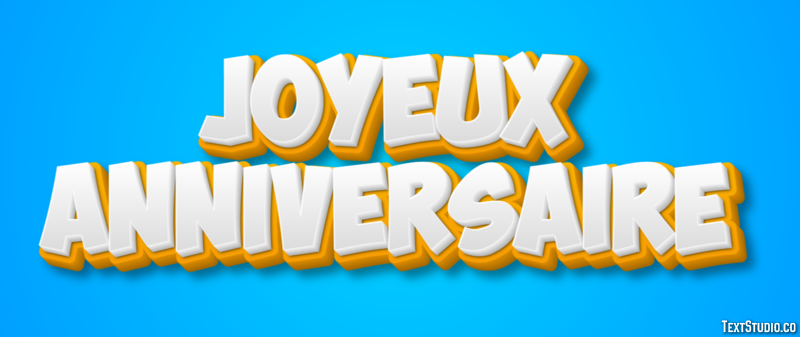 Joyeux Anniversaire Effet de Texte