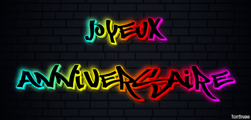Joyeux Anniversaire Effet de texte