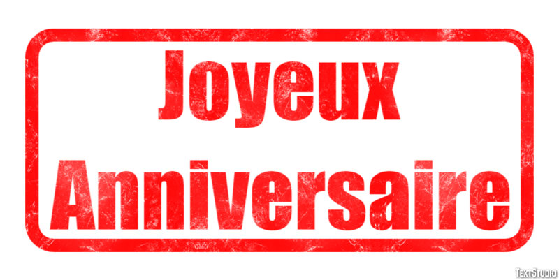 Joyeux Anniversaire Effetto testo