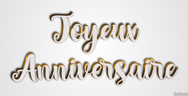 Joyeux Anniversaire Effet de Texte
