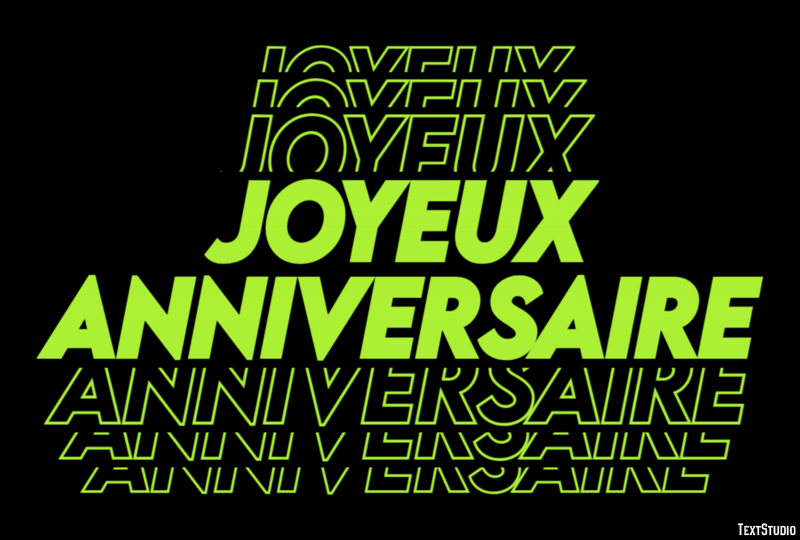 Joyeux Anniversaire Effet de texte