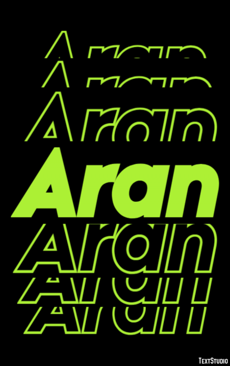 Aran Texteffekt