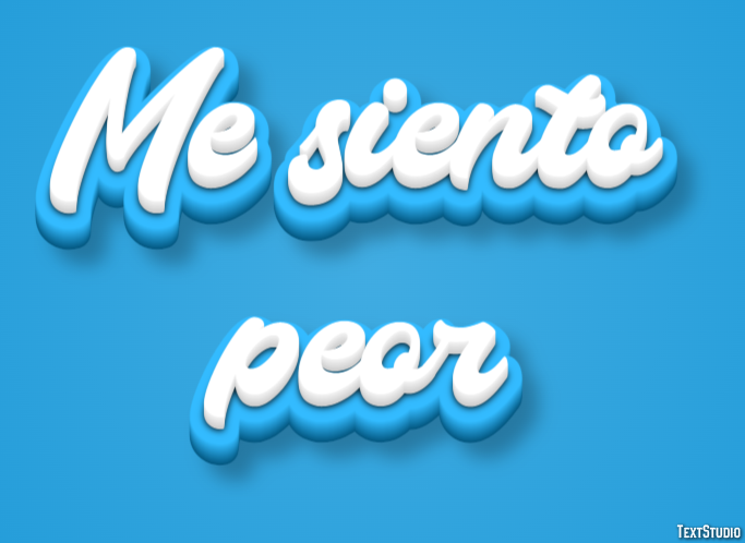 Me siento peor Efecto de Texto