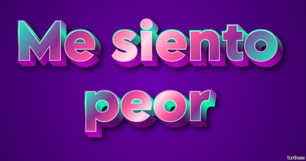 Me siento peor Efecto de Texto