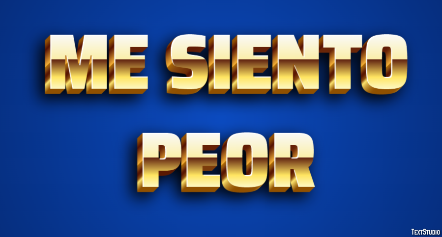 Me siento peor Efecto de Texto