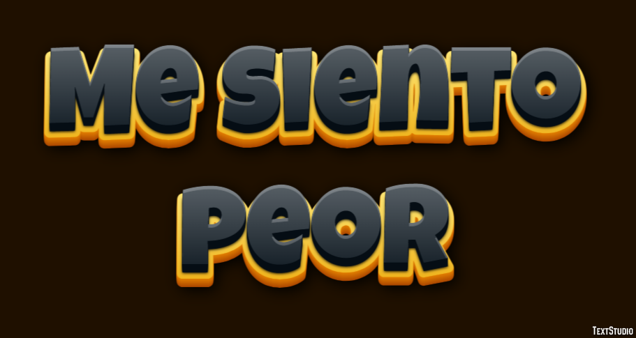 Me siento peor Efecto de texto