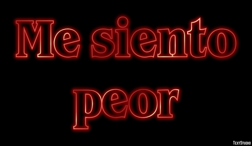 Me siento peor Efecto de Texto