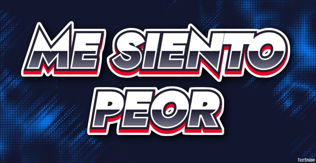 Me siento peor テキスト効果