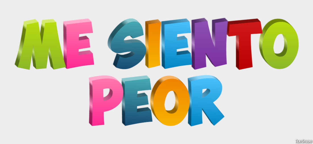 Me siento peor Efecto de Texto
