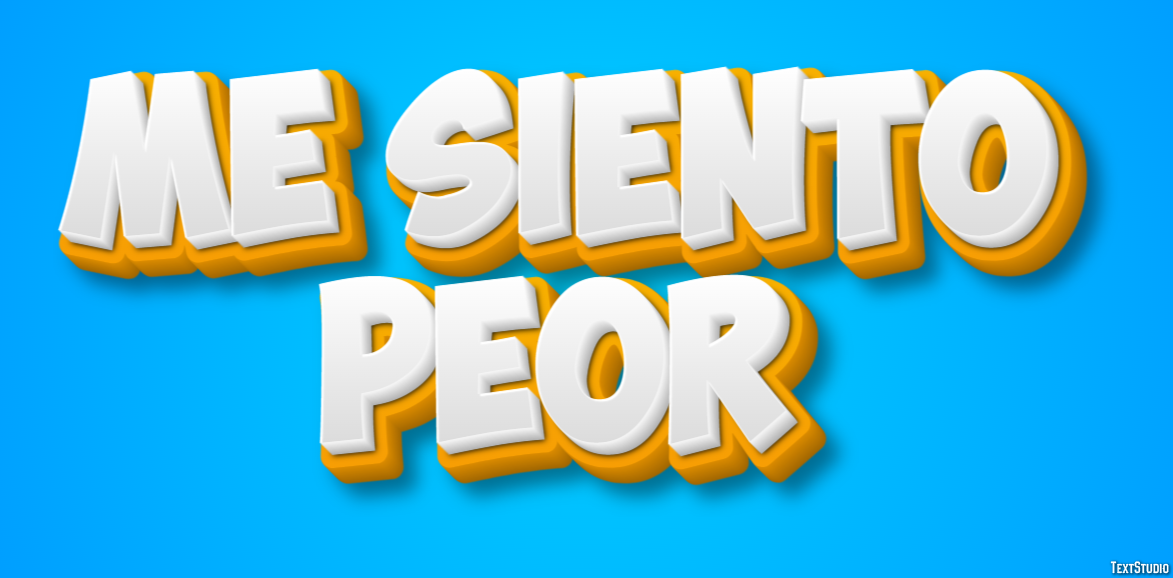 Me siento peor Efecto de Texto