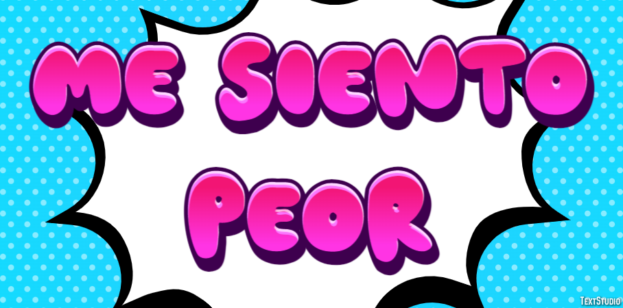 Me siento peor テキスト効果