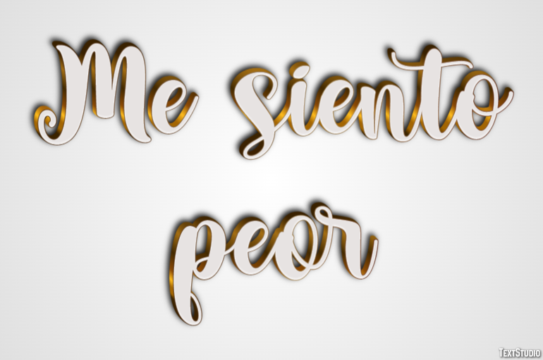 Me siento peor Efecto de Texto