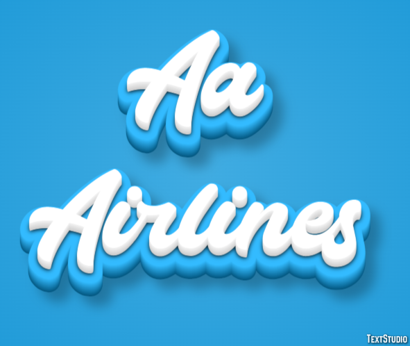 Aa Airlines Tekst Effect
