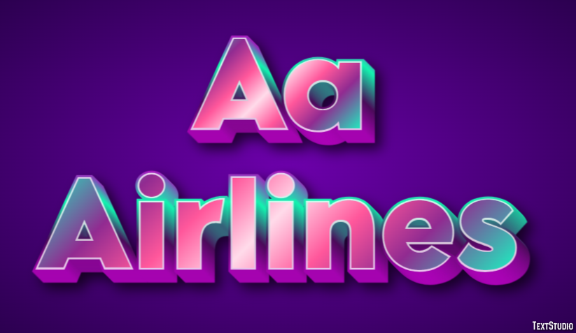 Aa Airlines Tekst Effect