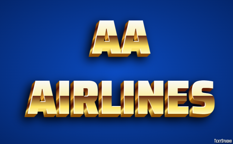 Aa Airlines Efecto de texto