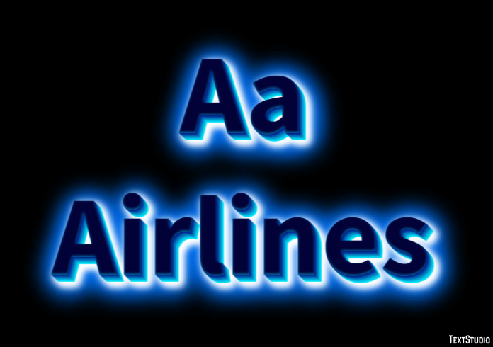Aa Airlines Efecto de texto