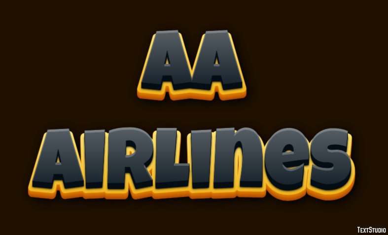 Aa Airlines Tekst Effect