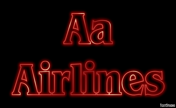 Aa Airlines Tekst Effect