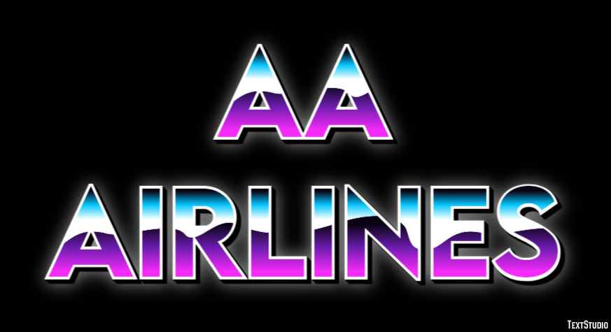 Aa Airlines Efecto de texto
