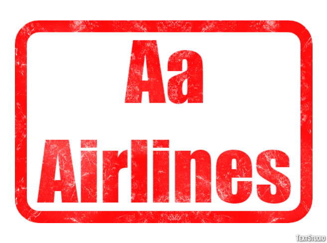 Aa Airlines Tekst Effect