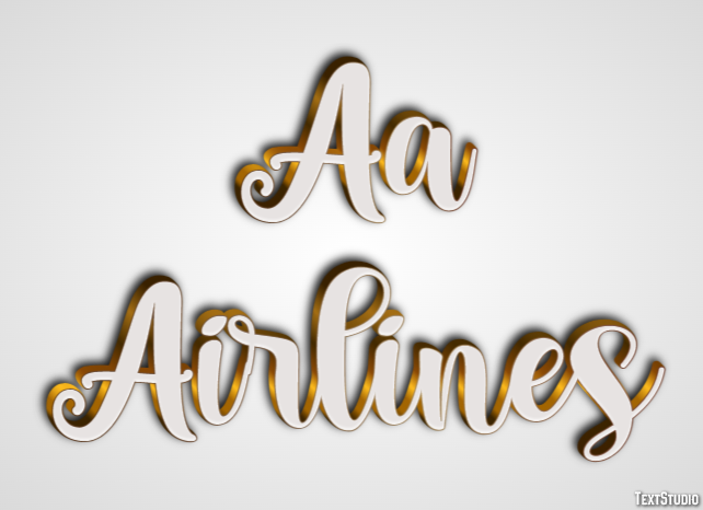 Aa Airlines Efecto de texto