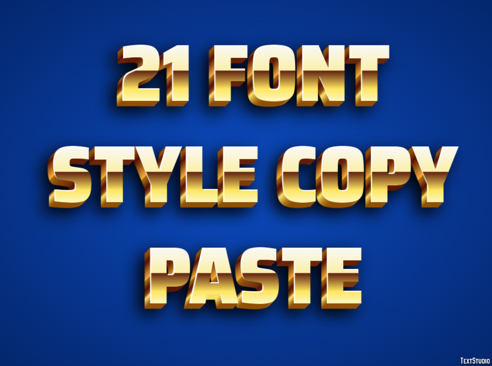21 Font Style Copy Paste Efekt tekstowy